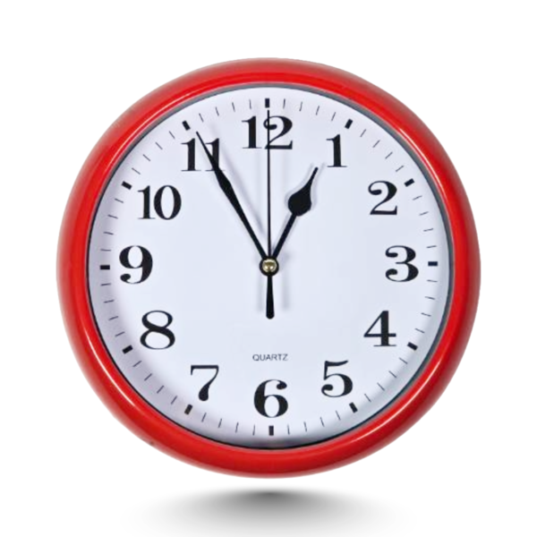 Reloj de pared de movimiento continuo de 22 cm